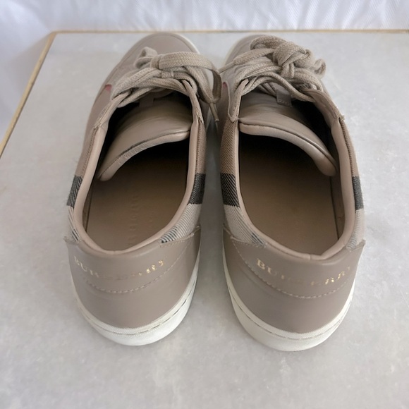 Authentic Burberry Salmond Vintage Nova Check Print Leather Sneakers W EU 38.5 - Picture 5 of 13